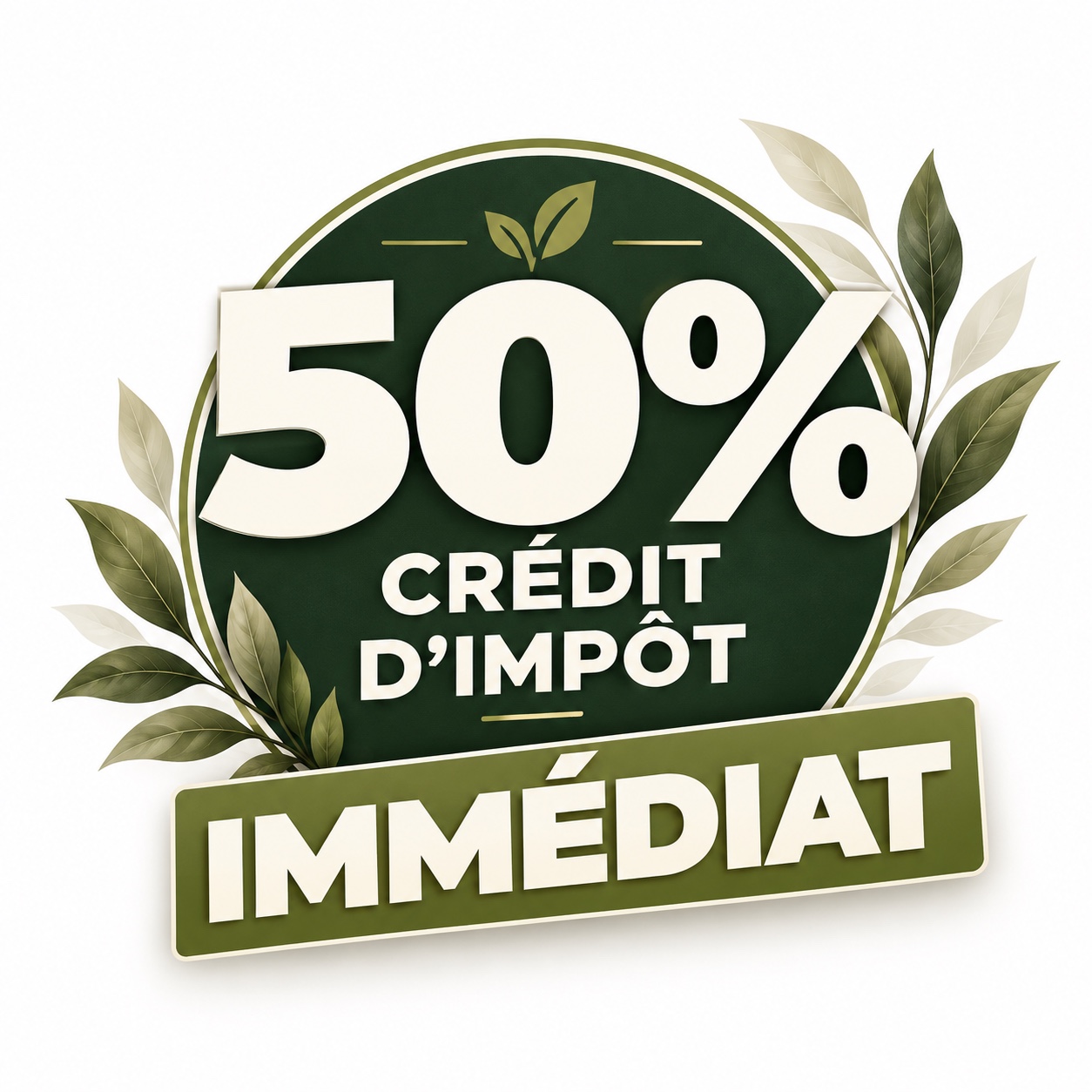 50 % crédit d’impôt immédiat